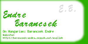 endre barancsek business card